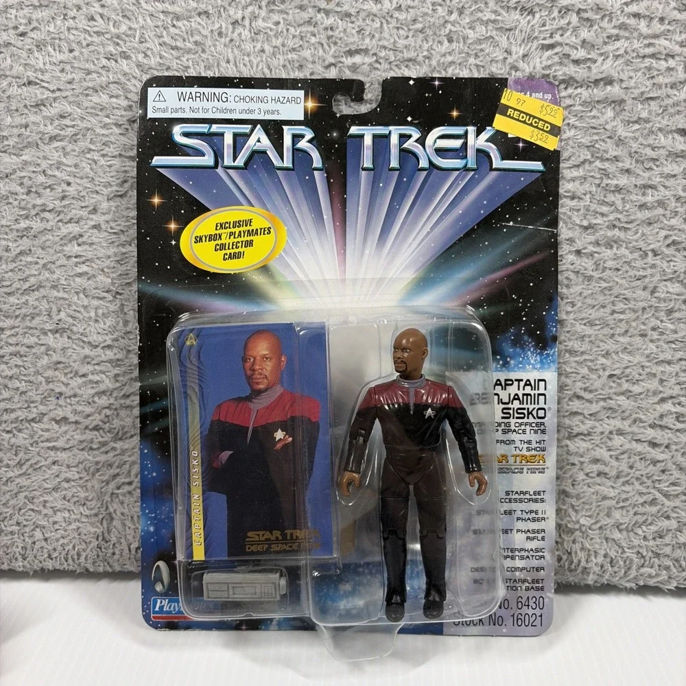 VINTAGE 1996 Playmates Star Trek: Captain Benjamin Sisko Action Figure + Card